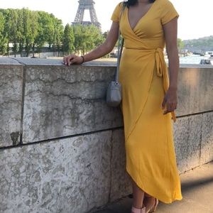 Yellow Wrap Dress